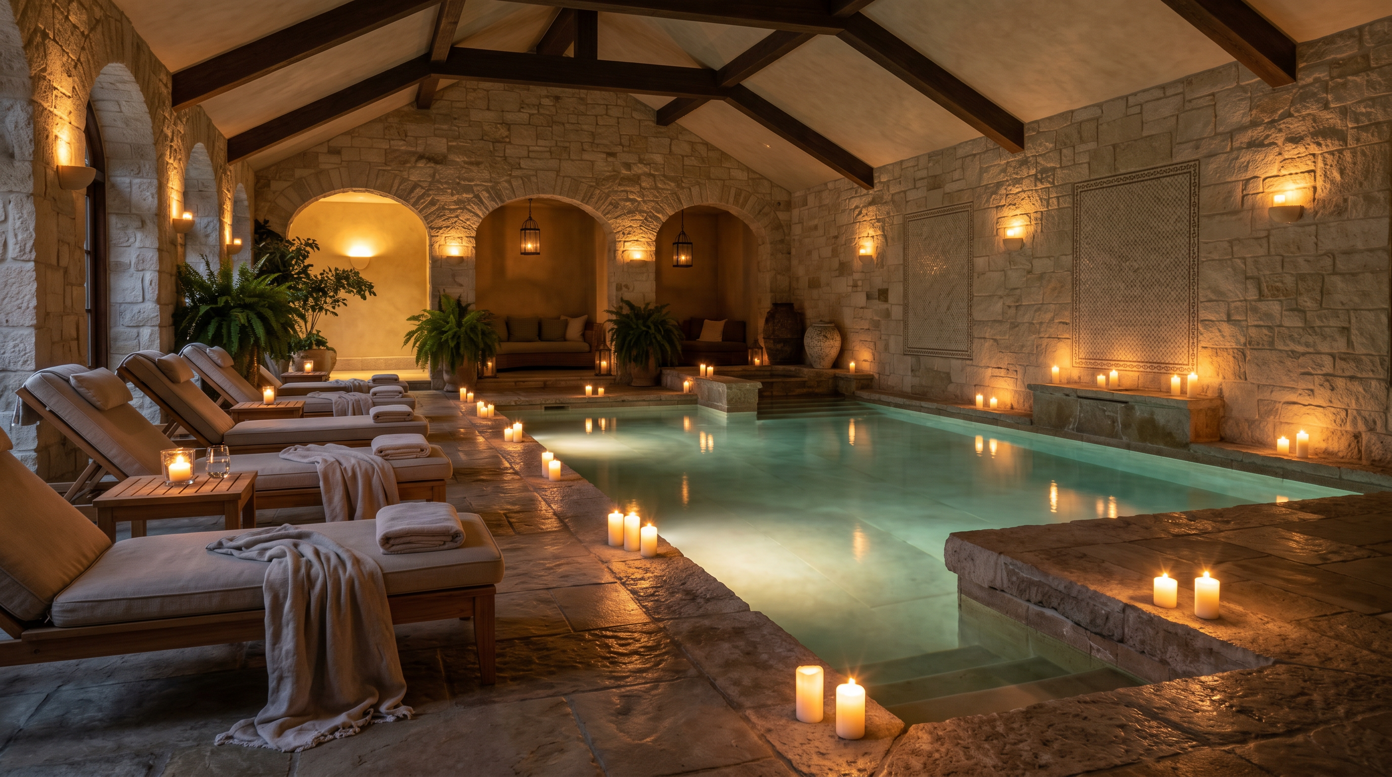 Hotel spa and wellness area